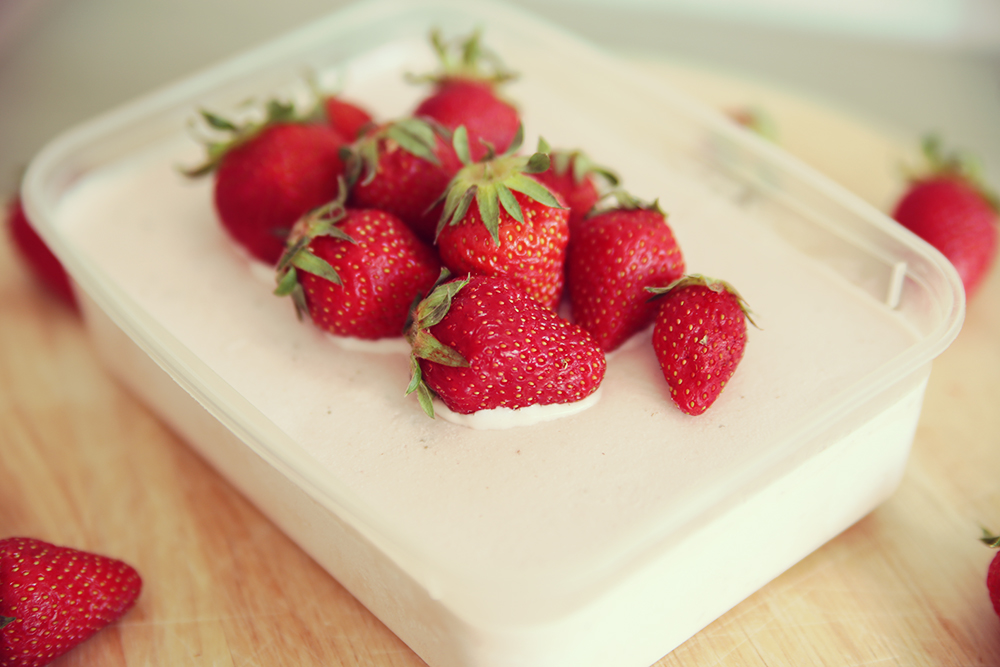 glace à la fraise 