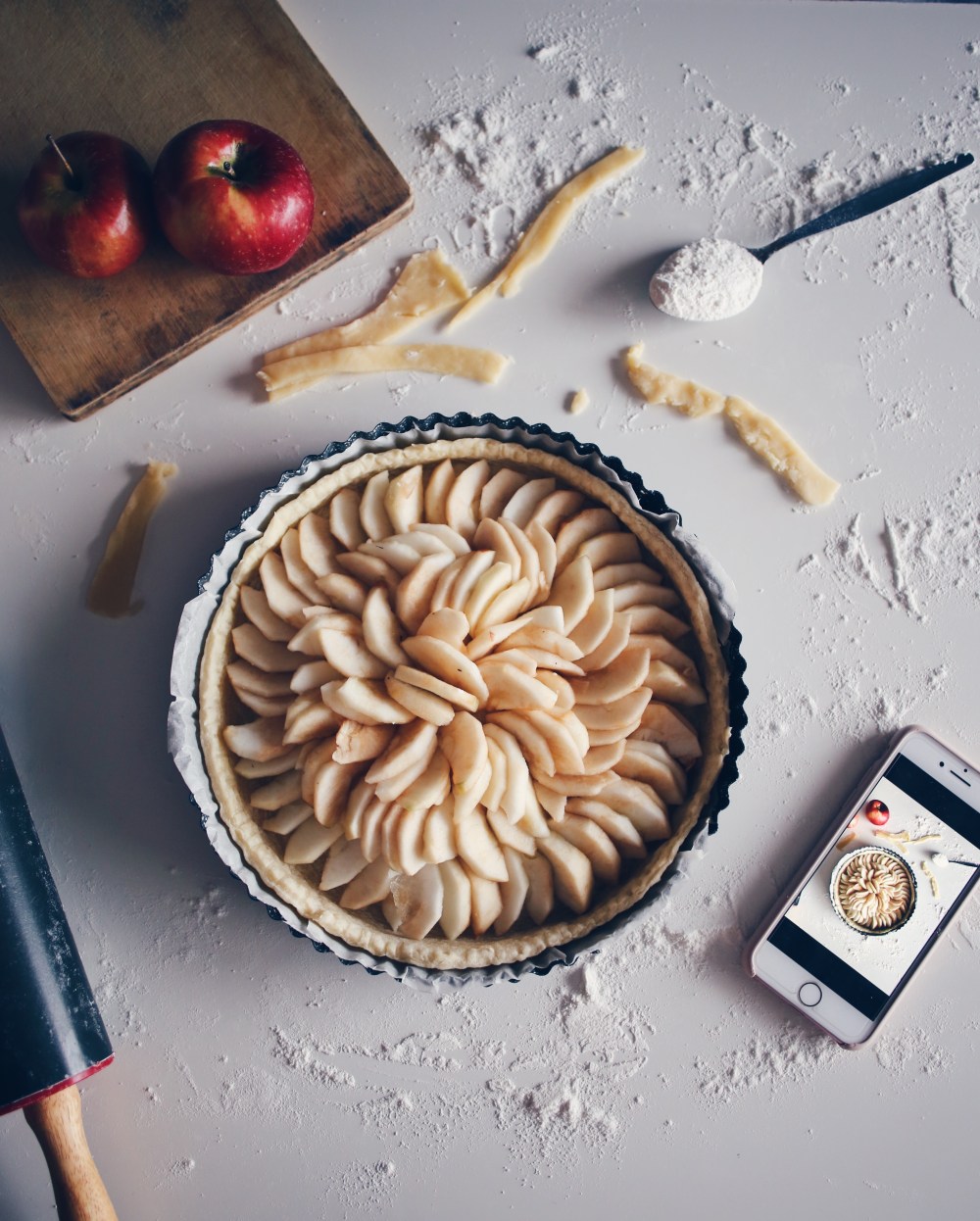 tarte aux pommes instagrammable