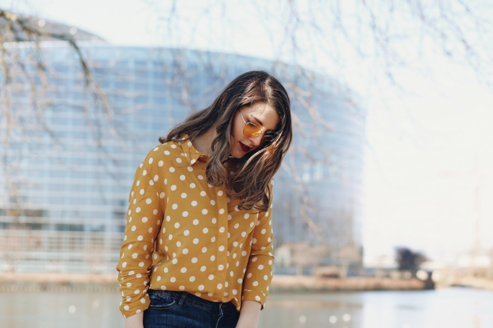 Polka dots & yellow